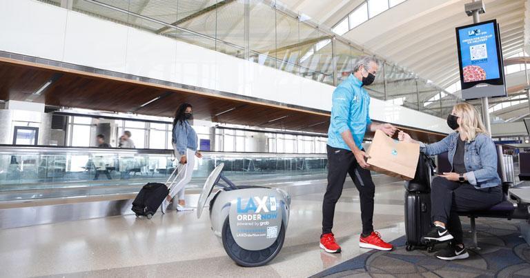 LAX introduces semi-autonomous food delivery robot