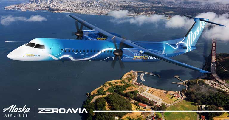 Alaska Airlines partners with ZeroAvia to develop hydrogen aircraft