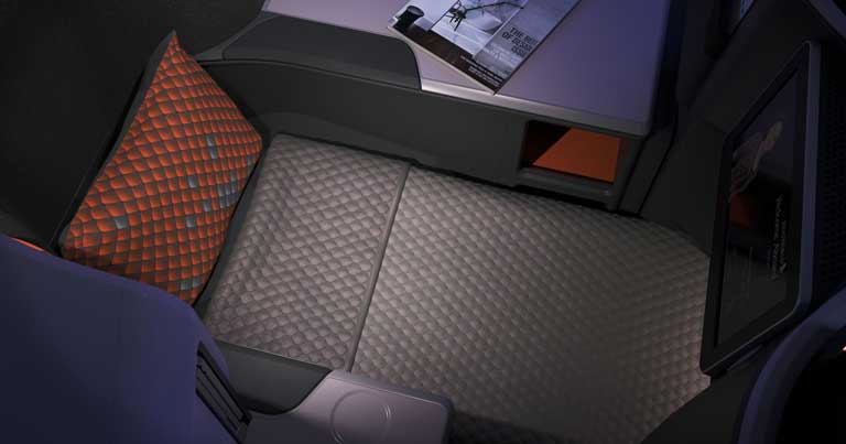 SIA unveils 737 MAX business class cabin with lie-flat seats