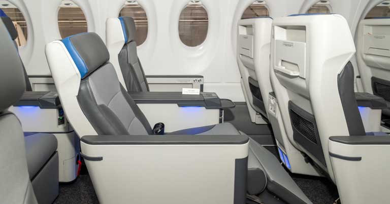 Breeze Airways debuts A220 aircraft with first-class seat