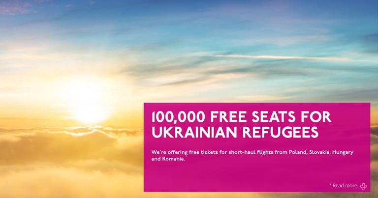 Wizz Air to provide 100,000 free tickets to Ukrainian refugees