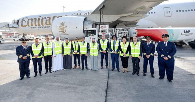 Emirates operates demonstration flight powered with 100% Sustainable Aviation Fuel