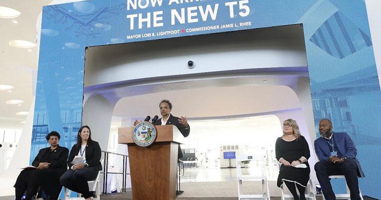 Chicago O’Hare Airport completes major Terminal 5 expansion as part of “curb-to-gate transformation” for “improved passenger experience”
