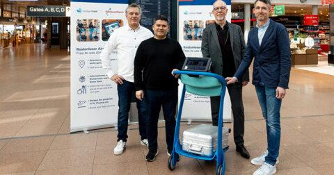 Hamburg Airport testing ‘intelligent’ cabin baggage trolleys to assist wayfinding and shopping