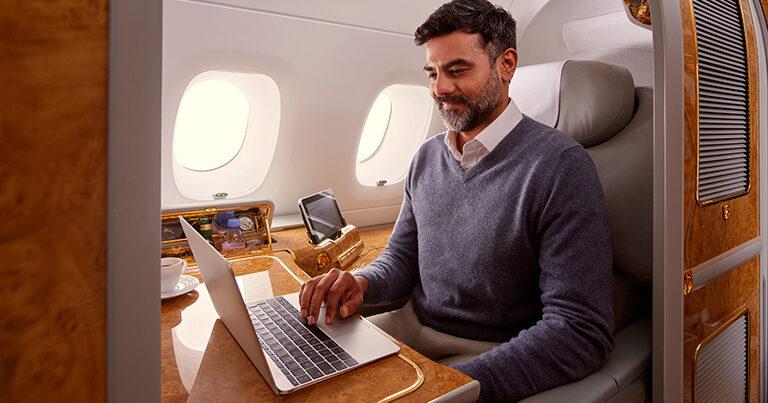 Emirates expands free inflight Wi-Fi connectivity and announces high-speed broadband onboard 50 new Airbus A350s