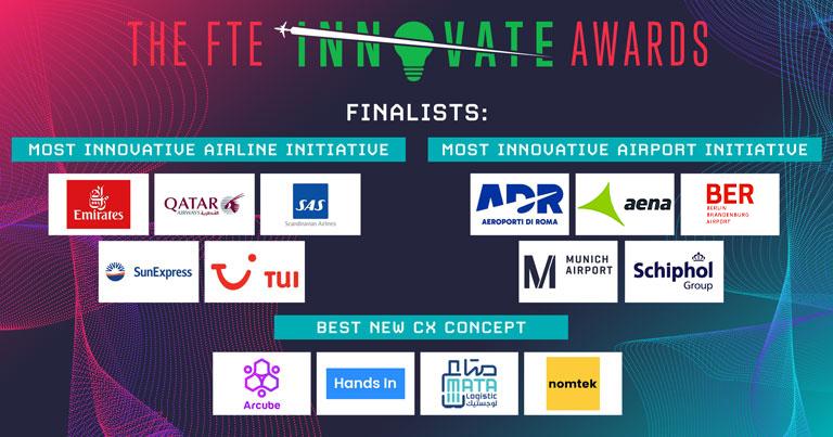 Emirates, ADR, Qatar Airways, Royal Schiphol Group, SAS, Munich Airport, TUI, Aena and more to pitch on stage in Dublin for FTE EMEA Innovate Awards