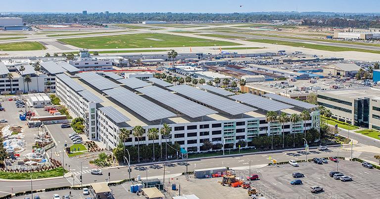 Long Beach Airport cuts carbon with solar canopies generating over 3 million kWh in first year