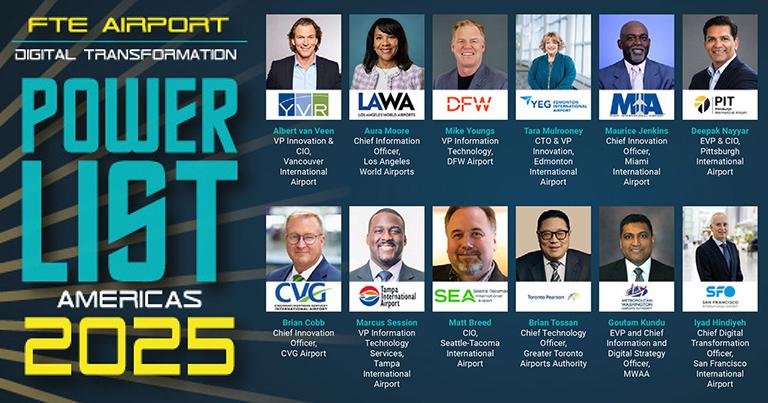 YVR, LAWA, DFW, MIA, PIT, CVG & more among FTE Airport Digital Transformation Power List Americas 2025