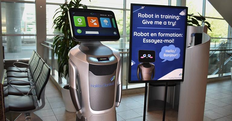 Halifax Stanfield Airport pilots passenger experience robots to support a seamless journey