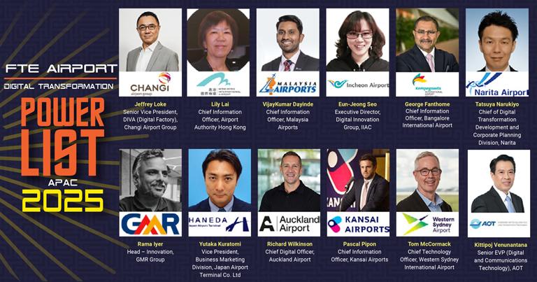 SIN, HKG, ICN, NRT, GMR Group, AKL & more among FTE Airport Digital Transformation Power List Asia-Pacific 2025