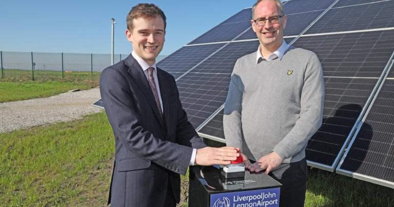 Liverpool John Lennon Airport opens £3m solar farm to support zero-carbon goals