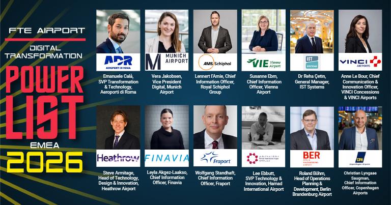 ADR, MUC, AMS, IST, LHR, DOH & more among FTE Airport Digital Transformation Power List EMEA 2026