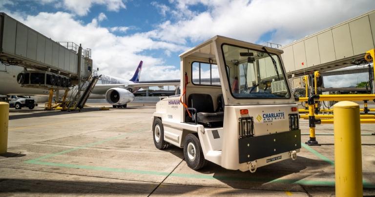 Hawaiian Airlines accelerates sustainability efforts with electric ground support fleet