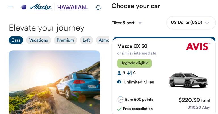 Alaska Airlines partners with Meili to streamline car rental booking experience