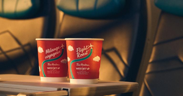 WestJet and Tim Hortons unveil new onboard coffee experience and loyalty partnership